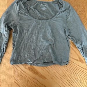 PacSun Olive Long Sleeve Women's Top